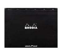 Rhodia Notepad 38559C A3+ Dotted Stapled Top Bound Cardboard Soft Cover Black Perforated 160 Pages