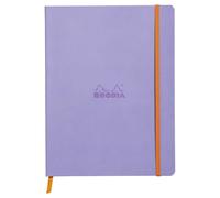 RHODIA 117509C - Iris Soft Notebook - 19x25 cm - Lined - 160 pages - Clairefontaine Ivory Paper 90 g/m - Bookmark, Elastic Closure - Faux Leather Cover - Rhodiarama Collection