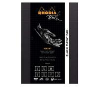 RHODIA TOUCH 116111C - Black Maya Pad A5 New Ruler Cross Block - 50 Sheets - Clairefontaine Maya Black Paper 120 g/m - for Calligraphy and Precise Drawing with Pencil, Liner, Pen