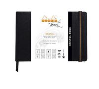 RHODIA TOUCH 116114C - Bristol Book A5 Soft Notebook - 64 pages - Clairefontaine Bristol Plain White Paper 205 g/m - for Precise Drawing with Pencil, Felt Pen, Liner, Pen