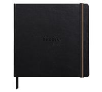 RHODIA TOUCH 116177C - Mixed Media Book - 21 x 21 cm - Paint'On extra-white 250 gsm multi-technique paper - 40 non-microperforated pages - Bookmark + pocket