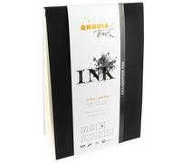 RHODIA TOUCH 116123C - Calligrapher Pad A4 - 50 Sheets - Clairefontaine Imitation Japan Natural Plain Ivory Paper 130 g/m - for Drawing and Calligraphy, Suitable for India Ink