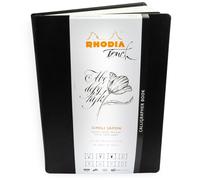 RHODIA TOUCH 116125C - Calligrapher Book A4 Rigid Notebook - 64 pages - Plain Ivory Faux Japan Plain Clairefontaine Paper 250 g/m - for India Ink Drawing and Wet Works