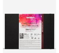 Rhodia Touch : Watercolour Book : 100% Cotton : A4 Landscape : 20 Sheets : 300gsm : Hot Pressed
