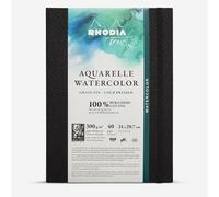 Rhodia Touch : Watercolour Book : 100% Cotton : Hardcover : A4 Portrait : 20 Sheets : 300gsm : Cold Pressed