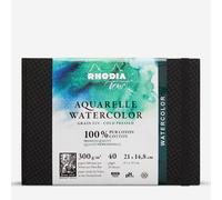 Rhodia Touch : Watercolour Book : 100% Cotton : Hardcover : A5 Landscape : 20 Sheets : 300gsm : Cold Pressed
