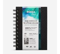 Rhodia Touch : Watercolour Book : 100% Cotton : Spiralbound : A6 Portrait : 20 Sheets : 300gsm : Cold Pressed