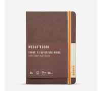 RHODIA 118744C - Taupe Rigid Notebook - A5 - Lined - 192 pages - Ivory Clairefontaine Paper 90 g/m - Bookmark, Elastic Closure - Faux Leather Cover - Rhodiarama Collection