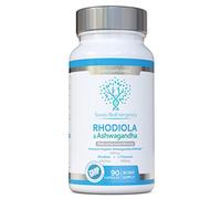 Rhodiola & Ashwagandha with L-Theanine - Award Winning Ashwagandha KSM-66 600mg & 1500mg Rhodiola - Whole Root Equivalent- adaptogen Combo- No Artificial fillers- UK Made