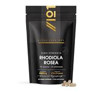 Rhodiola Rosea Extract 2500mg - 3% Rosavins 1% Salidroside - 60 Vegan Capsules - Made with BioPerine® for Enhanced Absorption - By Alpha01
