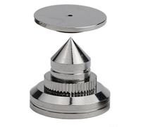 Rhodium Plated Speaker Spike Black Audio Isolation Pad(Silver) | Black spike, vibration damping pad, minimizes resonance, clear audio output, stable base