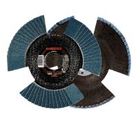 Rhodius VISION PRO Flap Disc 125mm Dia 22.23mm Bore 5pc Translucent