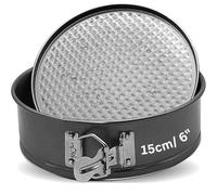 RHOLET 6 inch Cake tin for Baking, 15cm Springform Baking Tin for Cheesecake, Non-Stick Deep Round Cake Pans, Bakeware, Unique Rhombus Design-Oven Safe, Home and Kitchen