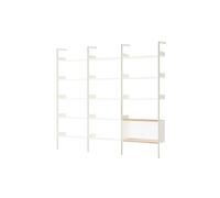 &Tradition Rhomb IF1 &IF4 & IF6 Shelving Configuration H Lacquered Oak/Alabaster