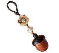 Rhomba WGF Wooden Acorn Key Chain Oak Fruit Key Rings Keychains for Girls’ Gift, Boy & Girls' Gift, Brown, S