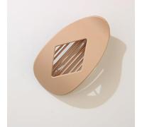 Rhombus flat oval hairpin back head disc hair duck bill clip shark clip hair accessories (#3 Frosted Khaki)