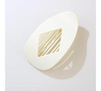 Rhombus flat oval hairpin back head disc hair duck bill clip shark clip hair accessories (#7 Frosted Milk White)