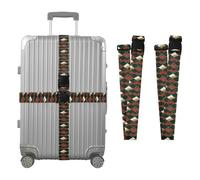Rhombus Lattice Pattern Luggage Straps 2 Pack Luggage Straps for Suitcases Travel Straps Belt Accessories Luggage Connector Adjustable Heavy Duty Belt