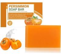 Rhoms Persimmon Soap for Old People, 100g Japanese Persimmon Soap for Nonenal, Deep Cleansing, Moisturizing Body Cleanser, Softens & Protects Skin, Persimmon Goat Milk Soap for Face & Body Wash (1PC)