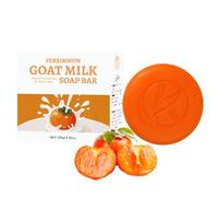 Rhoms Persimmon Soap For Old People, Japanese Persimmon Soap For Nonenal, Persimmon Goat Milk Soap, Anti-Odor Deodorant Body Bar for Strong Odor Smell Remove, Softens and Protects Skin (1PC)