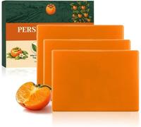 Rhoms Persimmon Soap for Old People, Persimmon Soap for Nonenal, Persimmon Goat Milk Soaps, Deep Cleansing, Removes Odors, Moisturizing Body Cleanser, Deodorant Bath Bar for All Skin (3Pc)