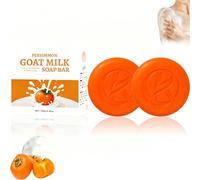 Rhoms Persimmon Soap For Old People Smell, Japanese Persimmon Soap For Nonenal, Persimmon Goat Milk Soaps, Moisturizing Body Cleanser, Deep Cleansing, Gentle Body Wash For Men & Women (2pc, 100g)