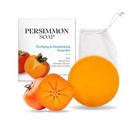 Rhoms Soap, Rhoms Persimmon Soap for Nonenal, Persimmon Soap for Old People Smell, Deodorant Bath Bar for Men & Women, Removes Odors, Deep Cleansing Face & Body Bar