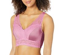 Rhonda Shear Ahh Women's Pin Up Bra with Removable Pads Full Coverage, Deep Mauve, S