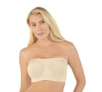 Rhonda Shear Women's Angel Seamless Underwire Bandeau Bra, Opaque, Light Nude, M