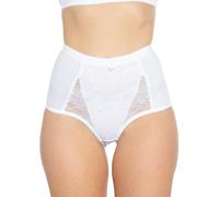 Rhonda Shear Women's Curve Envy Pin Up Brief Underwear, White, XL