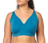 Rhonda Shear Women's Gel Bra with Back Closure T-Shirt, Opaque, Teal, 3X