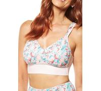 Rhonda Shear Women's Mesh Back Molded Cup Bra, Pink, M