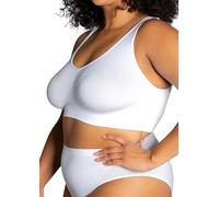 Rhonda Shear Women's Seamless Comfort Stretch Wireless Original Ahh Bra, White, L