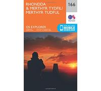 Explorer 166 Rhondda & Merthyr Tydfil Map With Digital Version, Orange One Size