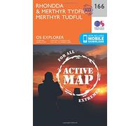 Rhondda & Merthyr Tydfil Map | Weatherproof | Caerphilly & Pontypridd | Ordnance Survey | OS Explorer Active Map 166 | Wales | Walks | Hiking | Maps | Adventure