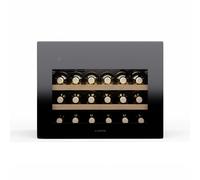 Klarstein Rhone 28 Uno Wine Fridge - 28 Bottle Capacity, Single Zone, 5-20°C, LED Control, UV Protection, Quiet Operation, Black Wine Cooler