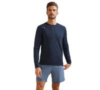 Rhone Reign Mens Long Sleeve Workout Shirts, Anti-Odor, Quick Dry Mens Gym Shirts, UPF 50+, True Navy, Large