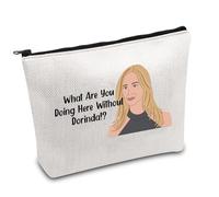 RHONY Merch RHONY Inspired Gift What are You Doing Here Without Dorinda Quote Makeup Bag Real Housewives Gift (Without D UK)