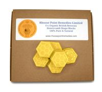 Rhoose Point Remedies Beeswax Blocks - 100% Pure British - Beeswax - 140g - 6 Honeycomb Shape 140g