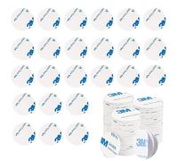 RHQFDM 100 Pieces Round Mounting Pads Super-Sticky Adhesive Foam Pads White Adhesive Tapes Waterproof Foam Water Proof Adhesive Tape for Hanging Pictures Round 3M For Home and Car Decorations