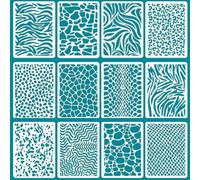 RHQFDM 12 Pieces Stencil set Drawing painting stencils Reusable scrapbook stencils 15×21cm stencils for Painting Suitable for Diy scrapbooking craft furniture wall decoration