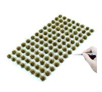 RHQFDM 120 Autumn Grass Tufts for OO/HO Gauge Model Railways - Static Grass Clusters for Dioramas, Wargaming Terrain - Yellow-Heavy Autumn Blend for Realistic Seasonal Scenery
