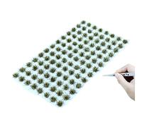 RHQFDM 120Pcs Model Grass Tufts, Static Grass Tufts for Diorama - Mixed Green Model Scenery Clumps for OO/HO Scale, Wargaming Terrain Railway Layout Miniature Basing