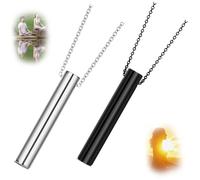 RHQFDM 2 Pieces Meditation Necklace Breathing Necklace Anxiety Relief Necklace Wearable Breathing Exercises Necklace Relieving stress and relaxing the mind helps with sleep