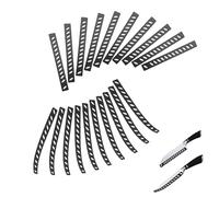 RHQFDM 20 Pieces Knife Guard Black Plastic Blade Guard Protector Universal Knife Edge Protector Set Two models Knife Guard Knife Guard Suitable for kitchen Knives in Different Thicknesses