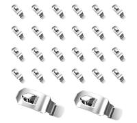 RHQFDM 24 Pieces Picture Frame Clips,35×13mm Metal Spring Turn Clip,Picture Frame Backing Clips Without Drilling for Family Photos,Posters,Art Prints,Vintage Maps,Frameless Picture(Silver)