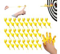 RHQFDM 30 Pieces Sticky Rubber Stretchy Flying Chicken Toys Flying Chicken Finger Sling Shot Toy A novel prank toy Popular party gifts for children