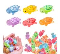 RHQFDM 60 Pieces Glowing Resin Turtle Figurine,Mini Glow in the Dark Turtle Decorations,Cute Miniature Animal Statues,for Landscape Gardens,Aquariums,Potted Plants