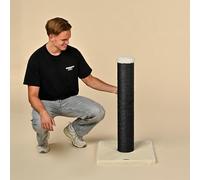 RHRQuality Cat Cat Tree - Ragdoll Scratcher - 85 cm height - With Extra Thick 15 cm Sisal Pole - Blackline Cream