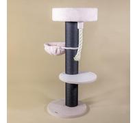 RHRQuality Cat Tree for Large Cats - Maine Coon Sleeper Deluxe - 150 cm High - With Extra Thick 20 cm Sisal Posts - Blackline Pink